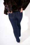JEANS VITA ALTA FLARE BLU SCURO