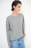 MAGLIA OVER PARICOLLO MISTO CACHEMIRE GRIGIO MEDIO
