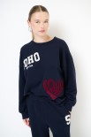 FELPA BASIC RICAMO SOHO LOVE BLU