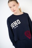 FELPA BASIC RICAMO SOHO LOVE BLU