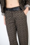 PANTA REGULAR CINTURA NERA MACULATO