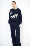 PANTALONE RICAMO N BLU