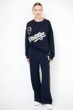 PANTALONE RICAMO N BLU