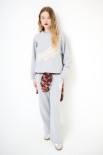PANTALONE RICAMO N GRIGIO