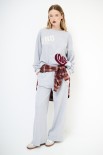 PANTALONE RICAMO S GRIGIO