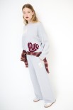 PANTALONE RICAMO S GRIGIO