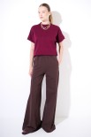 PANTALONE FELPA CON CUCITURA DAVANTI MORO