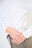 CAMICIA OXFORD CON APPLI. BIANCO