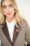GIACCA SLIM VELLUTO + SPILLE MORO