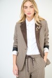 GIACCA SLIM VELLUTO + SPILLE MORO