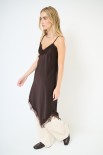 ABITO CON PIZZO A CONTRASTO MORO