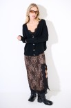 CARDIGAN BOTTONI GIOIELLO NERO