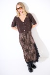 CARDIGAN MEZZA MANICA STRASS MORO