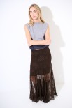GILET CROP FONDO PELLICCIA GRIGIO
