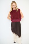 GILET CROP FONDO PELLICCIA VINO