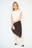 GILET PARICOLLO CON SPACCHI BURRO
