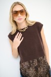 GILET PARICOLLO CON SPACCHI MORO