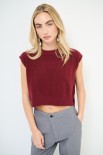 GILET PARICOLLO CON SPACCHI VINO