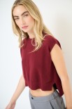 GILET PARICOLLO CON SPACCHI VINO