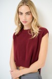 GILET PARICOLLO CON SPACCHI VINO