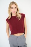 GILET PARICOLLO CON SPACCHI VINO