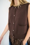 GILET CON TASCHE E BOTTONI GIOIELLO MORO