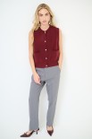 GILET CON TASCHE E BOTTONI GIOIELLO VINO