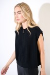 GILET MAGLIA CON ZIP NERO