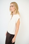 GILET MAGLIA CON ZIP BURRO