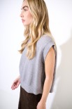 GILET MAGLIA CON ZIP GRIGIO
