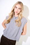 GILET MAGLIA CON ZIP GRIGIO