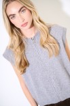 GILET MAGLIA CON ZIP GRIGIO