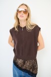 GILET MAGLIA CON ZIP MORO