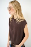 GILET MAGLIA CON ZIP MORO