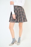 MINI SVASATA QUADRI CON PATCH GRIGIO