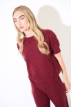 MAGLIA MEZZA MANICA VINO
