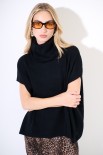 PONCHO COLLO ALTO NERO