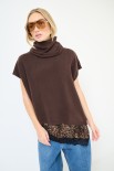 PONCHO COLLO ALTO MORO