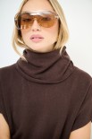 PONCHO COLLO ALTO MORO