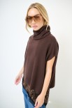 PONCHO COLLO ALTO MORO