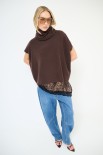 PONCHO COLLO ALTO MORO