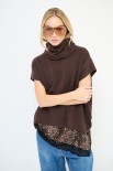 PONCHO COLLO ALTO MORO