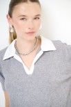 MAGLIA POLO MEZZA MANICA CON COLLETTO TESSUTO GRIGIO