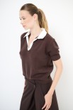 MAGLIA POLO MEZZA MANICA CON COLLETTO TESSUTO MORO