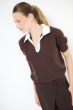 MAGLIA POLO MEZZA MANICA CON COLLETTO TESSUTO MORO
