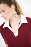 MAGLIA POLO MEZZA MANICA CON COLLETTO TESSUTO VINO