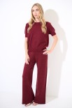 PANTALONE AMPIO MAGLIA VINO