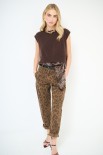 PANTALONE IMPUNTURE MACULATO MORO