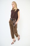 PANTALONE IMPUNTURE MACULATO MORO