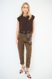 PANTALONE IMPUNTURE MACULATO MORO